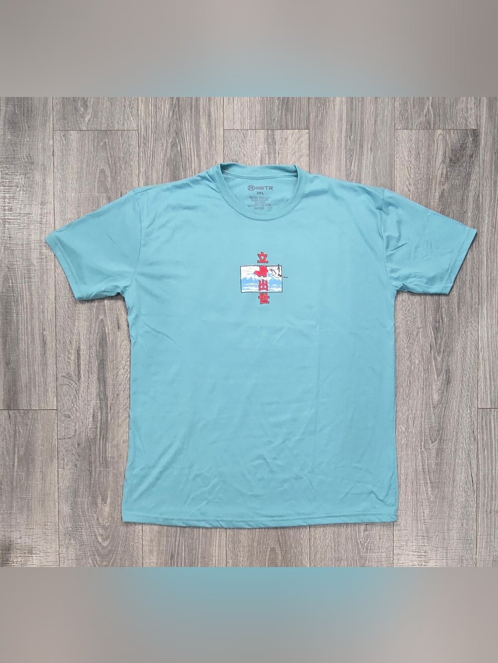 RGSTR Japanese Streetwear Anime Inspired Mount Fuji Crane Graphic Tee 2XL. #799